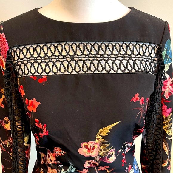 Antonio Melani Delia Floral Sheath in Black size 0 - Picture 6 of 14